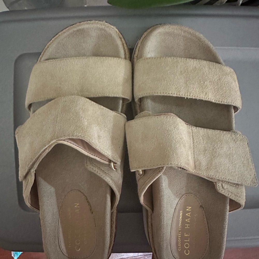 Cole Haan Women's Beige Strap Sandals